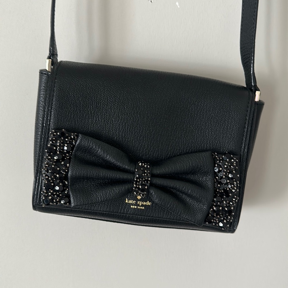 Kate Spade Black Rhinestone Bow Purse
